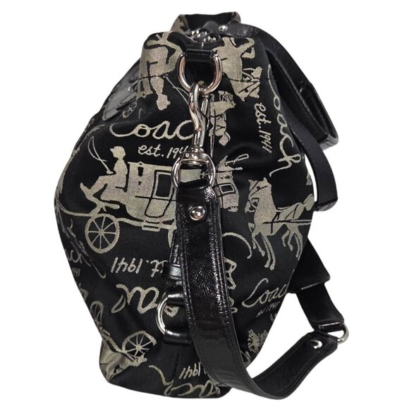 Coach Ashley F15656 Black Horse & Carriage Anniversary Satchel Handbag Purse - Picture 12 of 15